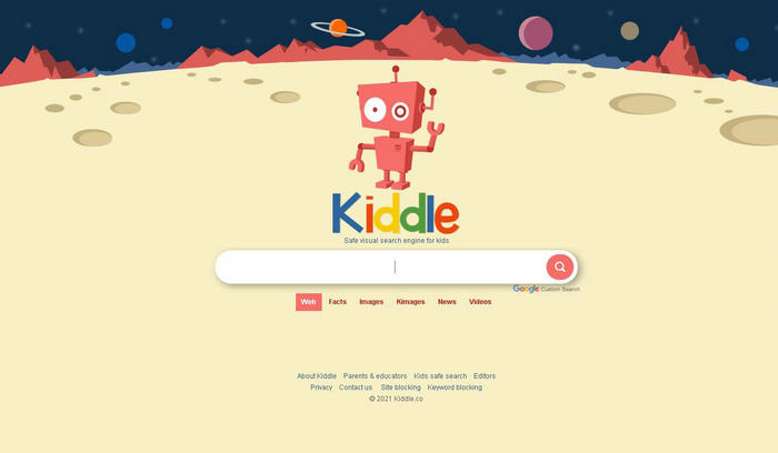 Kiddle 儿童安全搜索引擎：www.kiddle.co